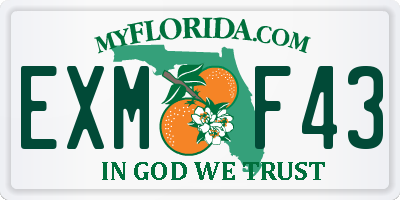 FL license plate EXMF43