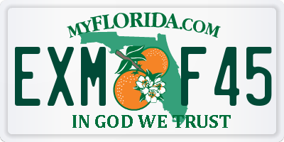 FL license plate EXMF45