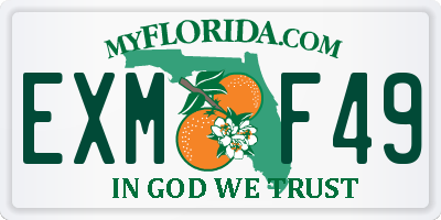 FL license plate EXMF49