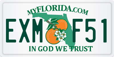 FL license plate EXMF51