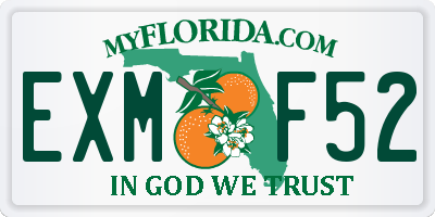FL license plate EXMF52