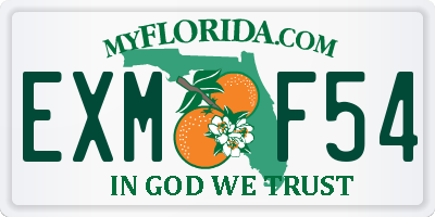 FL license plate EXMF54