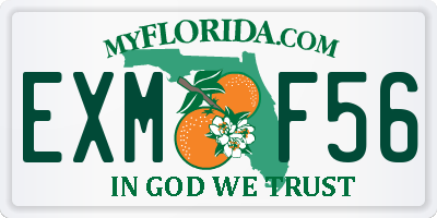 FL license plate EXMF56
