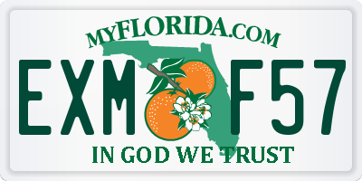 FL license plate EXMF57