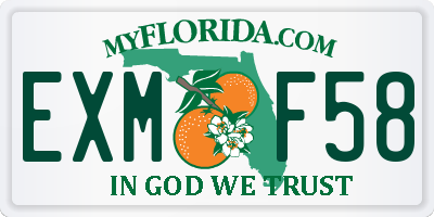 FL license plate EXMF58