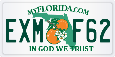 FL license plate EXMF62