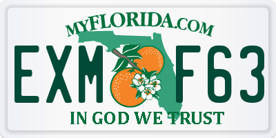 FL license plate EXMF63