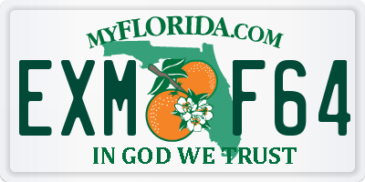 FL license plate EXMF64