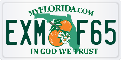 FL license plate EXMF65