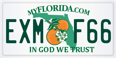 FL license plate EXMF66