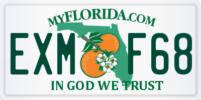 FL license plate EXMF68