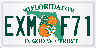 FL license plate EXMF71