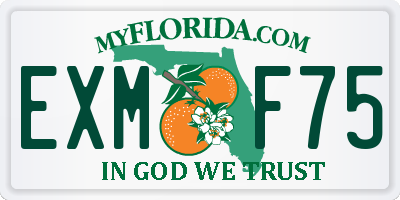 FL license plate EXMF75