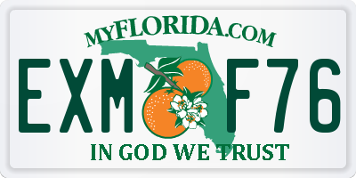 FL license plate EXMF76