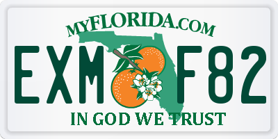 FL license plate EXMF82