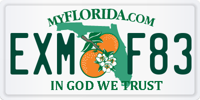 FL license plate EXMF83