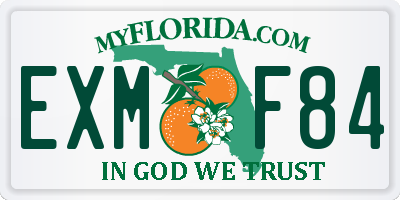 FL license plate EXMF84