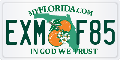FL license plate EXMF85