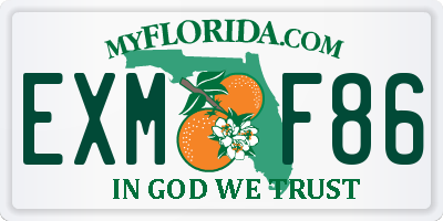 FL license plate EXMF86