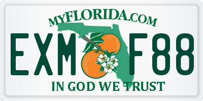 FL license plate EXMF88