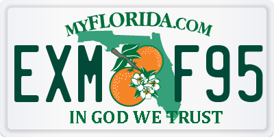 FL license plate EXMF95