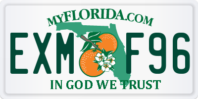 FL license plate EXMF96