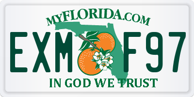 FL license plate EXMF97