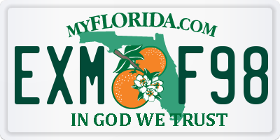 FL license plate EXMF98