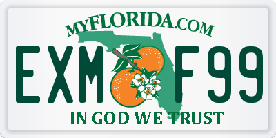 FL license plate EXMF99