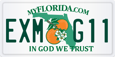 FL license plate EXMG11
