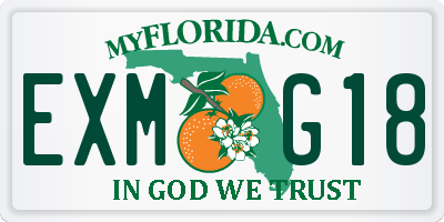 FL license plate EXMG18