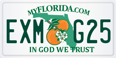 FL license plate EXMG25