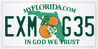 FL license plate EXMG35