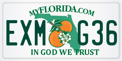 FL license plate EXMG36