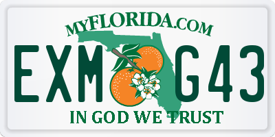 FL license plate EXMG43