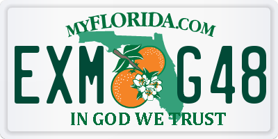 FL license plate EXMG48