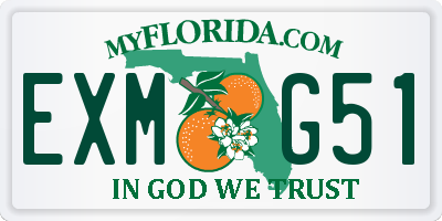 FL license plate EXMG51