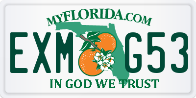 FL license plate EXMG53