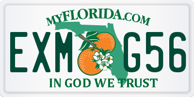 FL license plate EXMG56