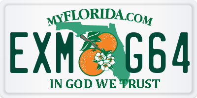 FL license plate EXMG64