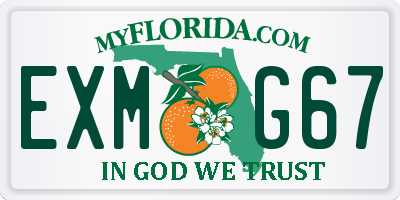 FL license plate EXMG67