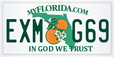FL license plate EXMG69