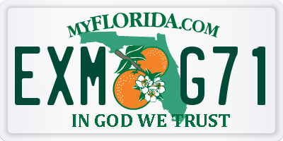 FL license plate EXMG71