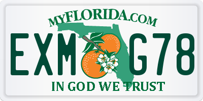 FL license plate EXMG78