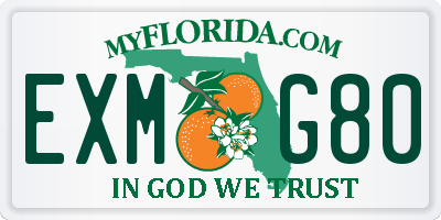 FL license plate EXMG80