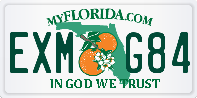 FL license plate EXMG84