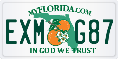 FL license plate EXMG87