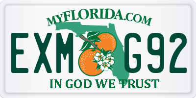FL license plate EXMG92