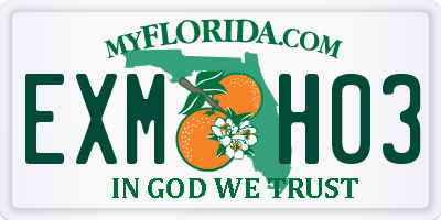 FL license plate EXMH03