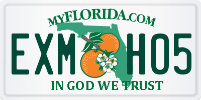 FL license plate EXMH05